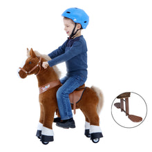 Load image into Gallery viewer, GiddyUp! Buck&#39;s PonyCycle Mechanical Ride-On Brown Horse Small Size for Age 3-5 - Brown