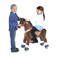 Load image into Gallery viewer, GiddyUp! Buck&#39;s PonyCycle Mechanical Ride-On Dark Brown Horse Small Size for Age 3-5 - Brown