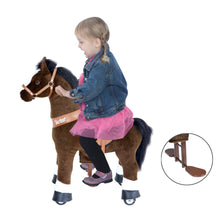 Load image into Gallery viewer, GiddyUp! Buck&#39;s PonyCycle Mechanical Ride-On Dark Brown Horse Small Size for Age 3-5 - Brown