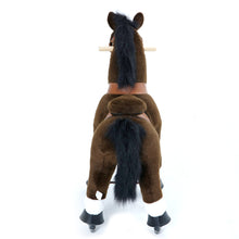 Load image into Gallery viewer, GiddyUp! Buck&#39;s PonyCycle Mechanical Ride-On Dark Brown Horse Small Size for Age 3-5 - Brown