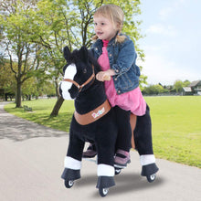 Load image into Gallery viewer, GiddyUp! Buck&#39;s PonyCycle Mechanical Ride-On Black Horse Small Size for Age 3-5 - Black