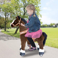 Load image into Gallery viewer, GiddyUp! Buck&#39;s PonyCycle Mechanical Ride-On Dark Brown Horse Small Size for Age 3-5 - Brown