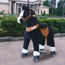 Load image into Gallery viewer, GiddyUp! Buck&#39;s PonyCycle Mechanical Ride-On Black Horse Small Size for Age 3-5 - Black