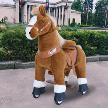 Load image into Gallery viewer, GiddyUp! Buck&#39;s PonyCycle Mechanical Ride-On Brown Horse Large Size for Age 4-10 - Brown