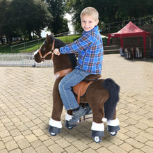 Load image into Gallery viewer, GiddyUp! Buck&#39;s PonyCycle Mechanical Ride-On Dark Brown Horse Large Size for Age 4-10 - Brown