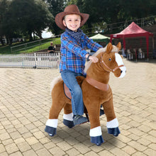 Load image into Gallery viewer, GiddyUp! Buck&#39;s PonyCycle Mechanical Ride-On Brown Horse Large Size for Age 4-10 - Brown