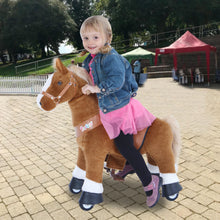 Load image into Gallery viewer, GiddyUp! Buck&#39;s PonyCycle Mechanical Ride-On Brown Horse Small Size for Age 3-5 - Brown