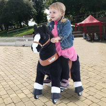 Load image into Gallery viewer, GiddyUp! Buck&#39;s PonyCycle Mechanical Ride-On Black Horse Small Size for Age 3-5 - Black